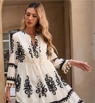 Sienna Fringe Mini Dress