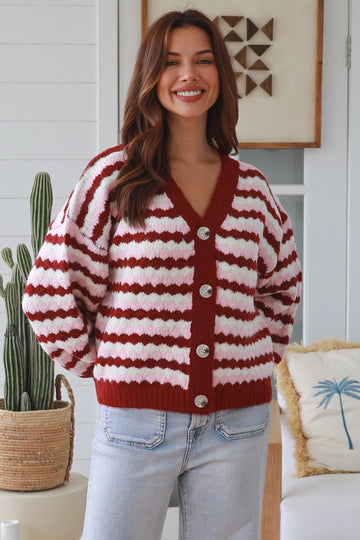 Striped Knit Cardigan