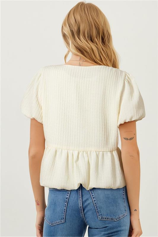 Elise Bow Textured Top